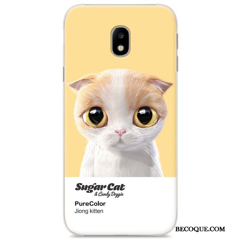 Samsung Galaxy J3 2017 Coque De Téléphone Mignonne Étui Difficile Jaune Dessin Animé