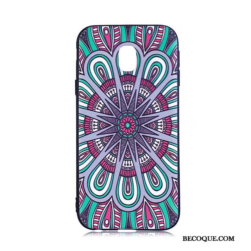 Samsung Galaxy J3 2017 Dessin Animé Fleurs Coque De Téléphone Multicolore Étui Peinture