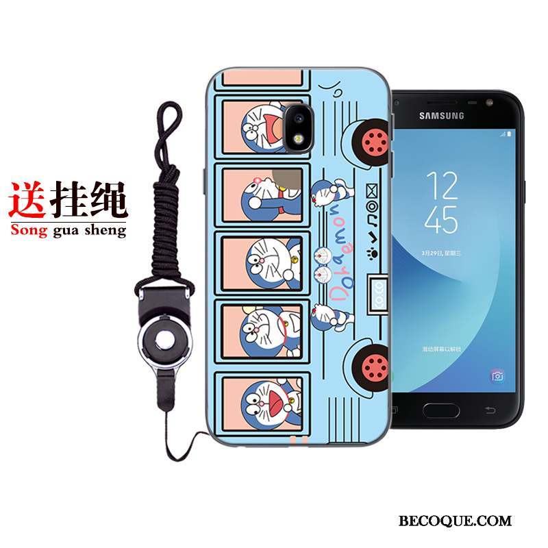 Samsung Galaxy J3 2017 Incassable Protection Coque De Téléphone Fluide Doux Tout Compris Bleu