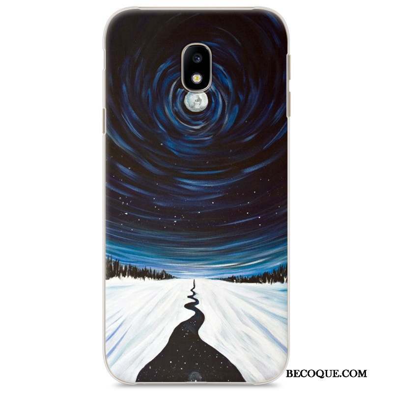 Samsung Galaxy J3 2017 Peinture Coque De Téléphone Incassable Gris Étui Protection