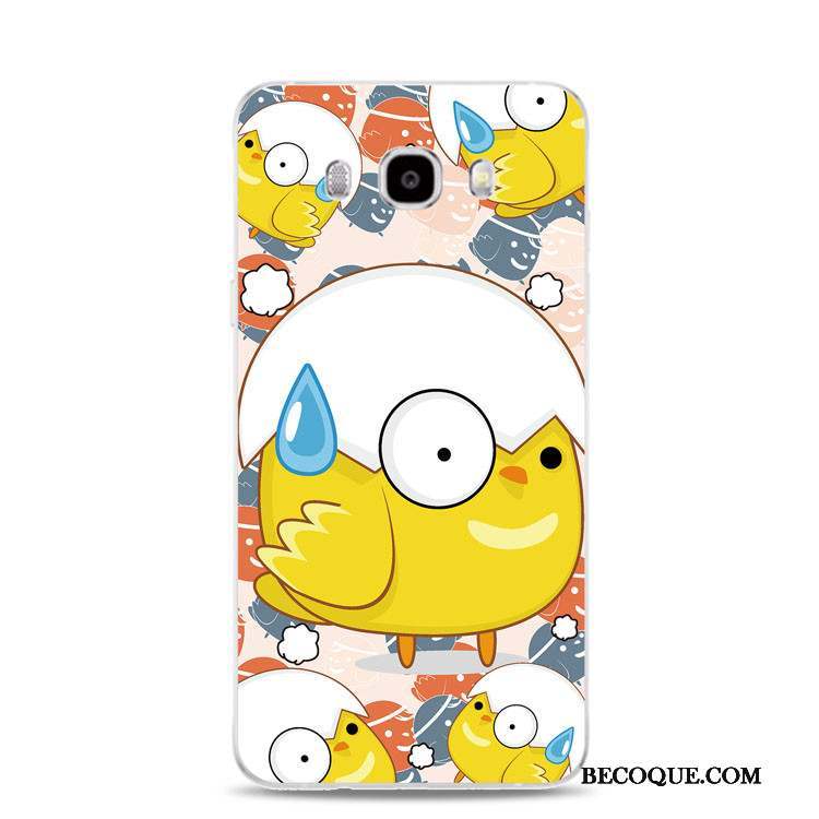 Samsung Galaxy J3 2017 Poulet Jaune Fluide Doux Coque De Téléphone Silicone Gaufrage