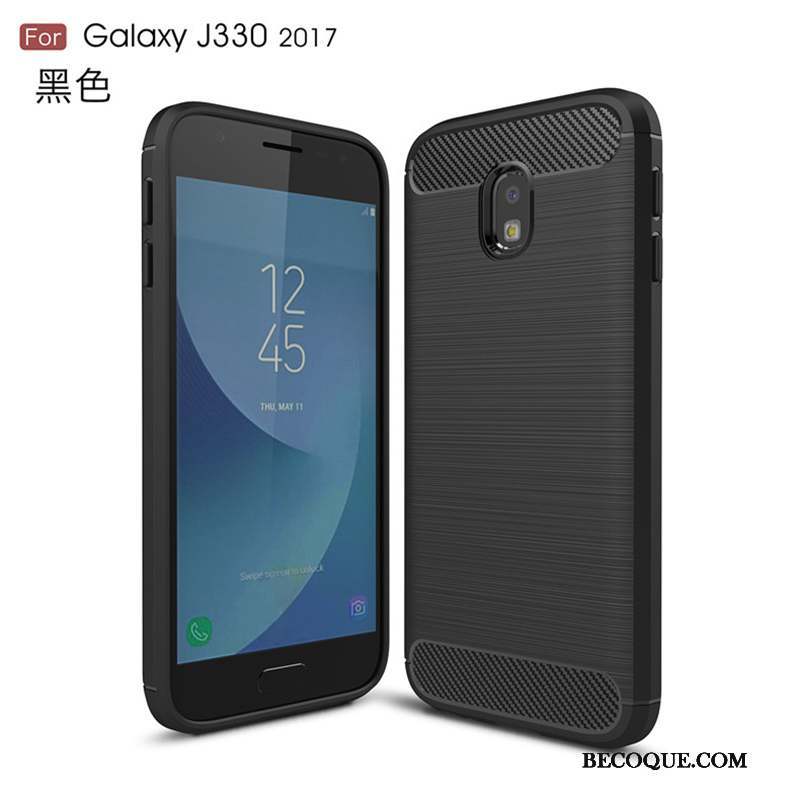 Samsung Galaxy J3 2017 Protection Incassable Fluide Doux Coque De Téléphone Gris Silicone
