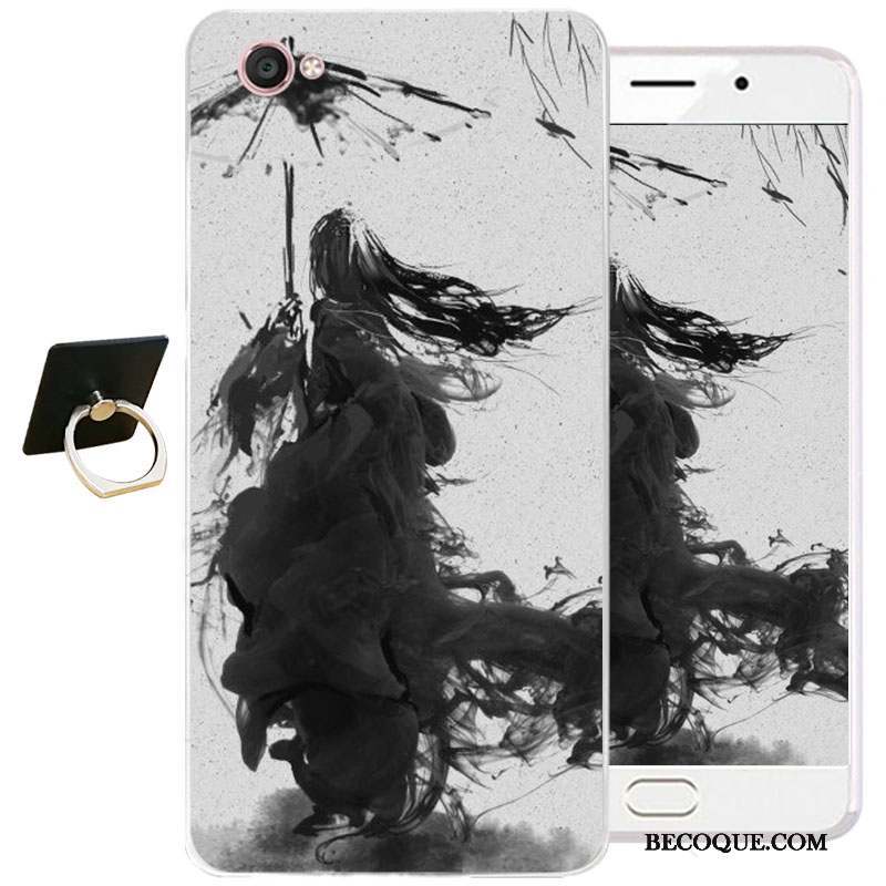 Samsung Galaxy J3 2017 Style Chinois Peinture À L'encre Coque De Téléphone Tout Compris Silicone Protection