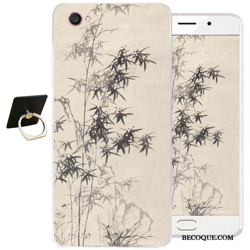 Samsung Galaxy J3 2017 Style Chinois Peinture À L'encre Coque De Téléphone Tout Compris Silicone Protection