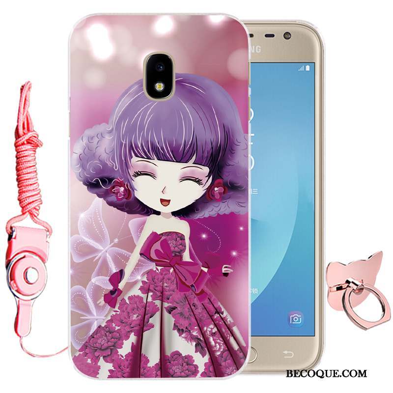 Samsung Galaxy J3 2017 Violet Silicone Incassable Coque De Téléphone Téléphone Portable Fleurs