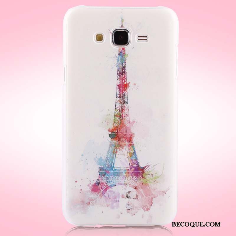 Samsung Galaxy J5 2015 Coque De Téléphone Délavé En Daim Protection Multicolore Peinture Étui