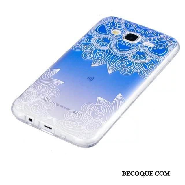 Samsung Galaxy J5 2015 Coque Peinture Protection Étui Gaufrage Fleurs