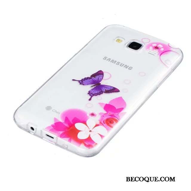 Samsung Galaxy J5 2015 Coque Peinture Protection Étui Gaufrage Fleurs