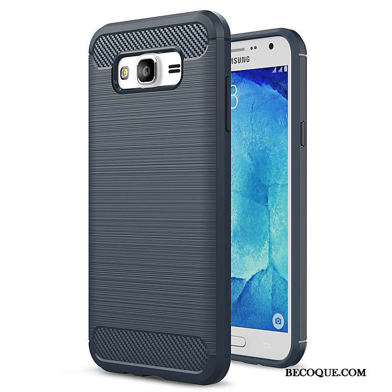 Samsung Galaxy J5 2015 Fluide Doux Bleu Silicone Protection Coque Étui