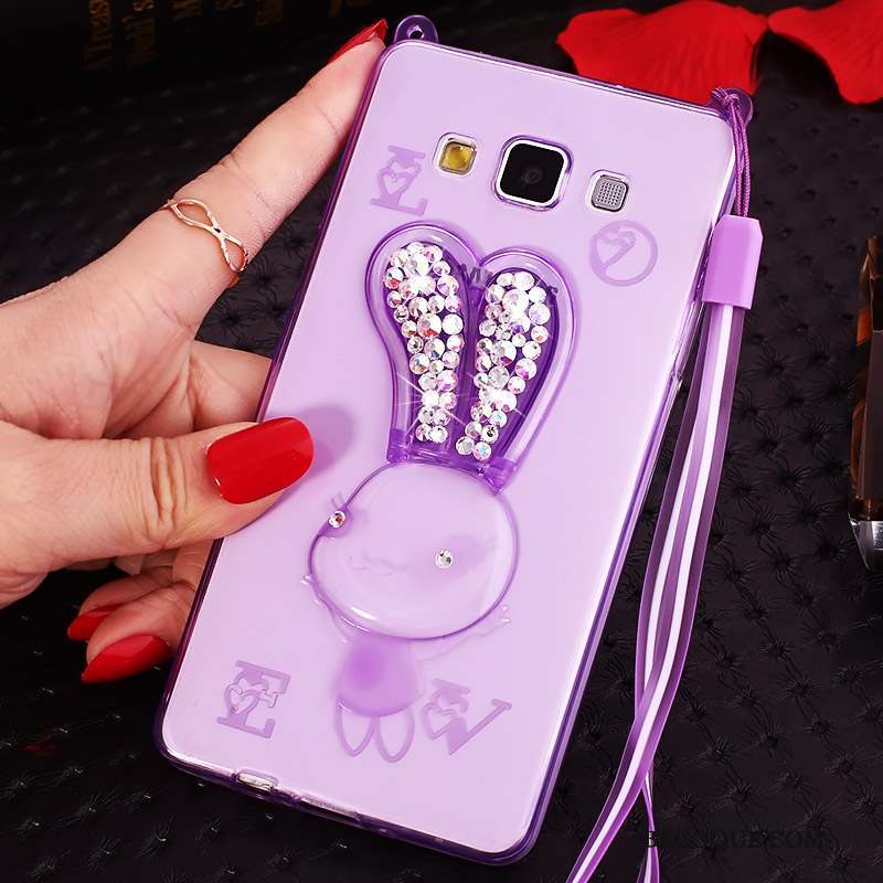 Samsung Galaxy J5 2015 Protection Étui Coque De Téléphone Fluide Doux Dessin Animé Violet