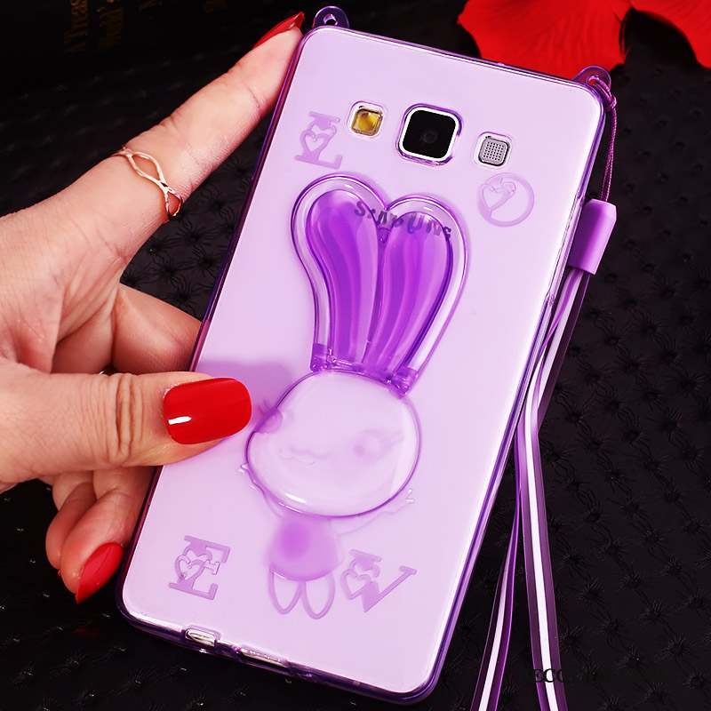 Samsung Galaxy J5 2015 Protection Étui Coque De Téléphone Fluide Doux Dessin Animé Violet