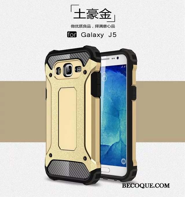 Samsung Galaxy J5 2015 Tout Compris Protection Or Coque De Téléphone Incassable Étui