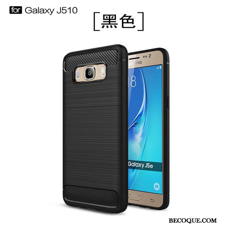 Samsung Galaxy J5 2016 Coque De Téléphone Incassable Noir Fluide Doux Étui Silicone