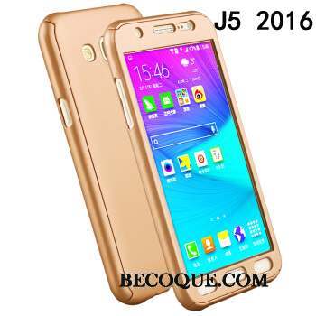 Samsung Galaxy J5 2016 Coque Étui Incassable Tendance Or Rose Difficile Protection