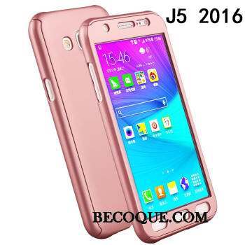 Samsung Galaxy J5 2016 Coque Étui Incassable Tendance Or Rose Difficile Protection