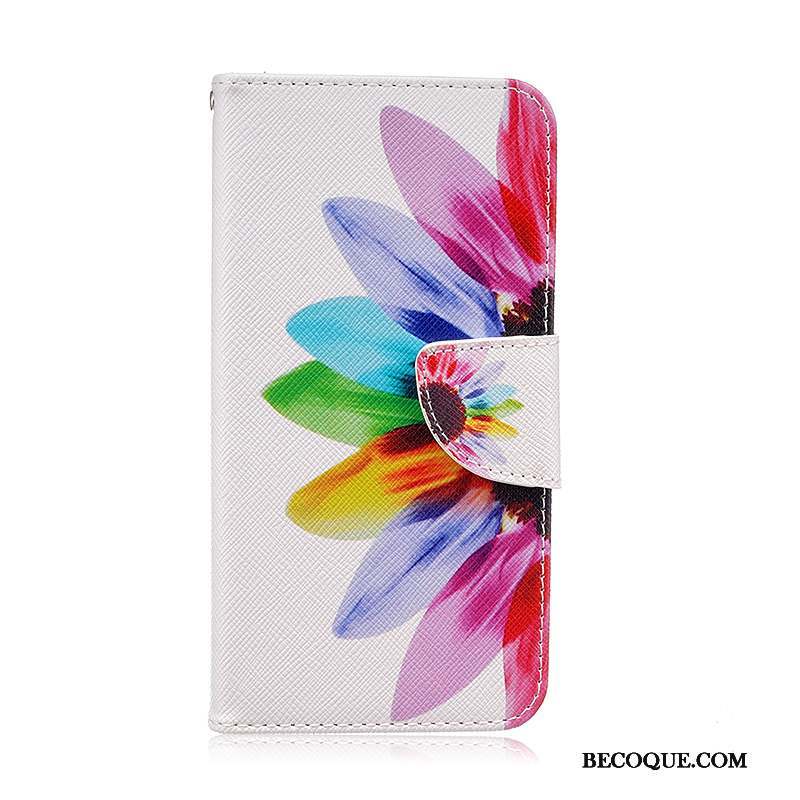 Samsung Galaxy J5 2016 Coque Étui Étui En Cuir Housse Peinture Multicolore Fleurs