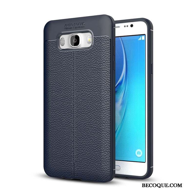 Samsung Galaxy J5 2016 Incassable Coque De Téléphone Modèle Fleurie Noir Protection Cuir