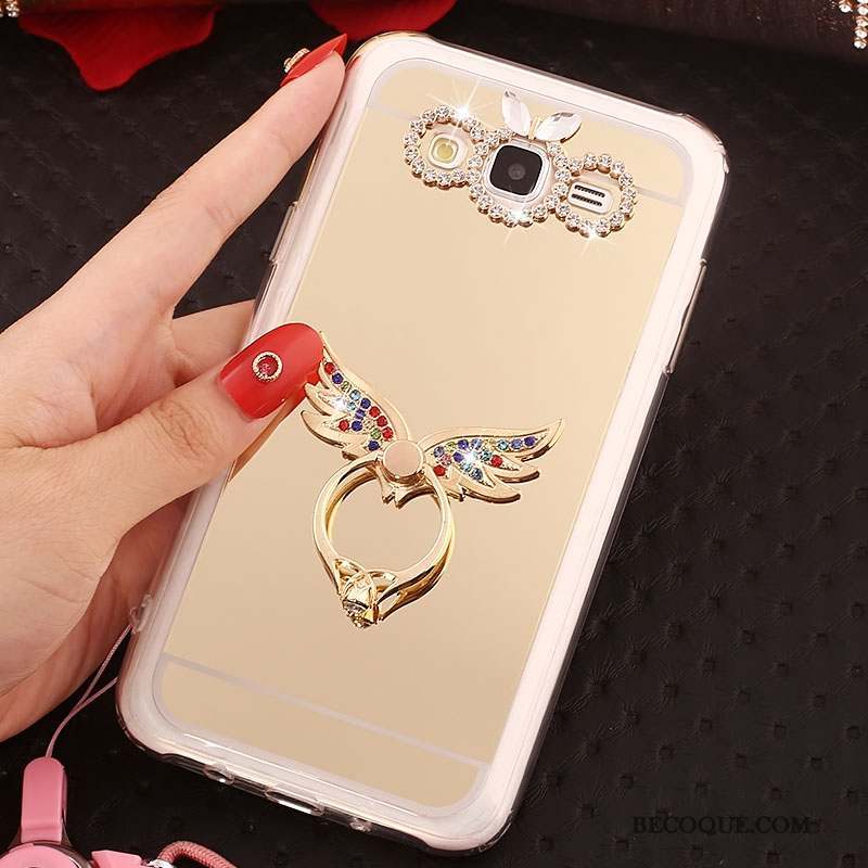 Samsung Galaxy J5 2016 Or Rose Fluide Doux Coque Anneau Étui De Téléphone