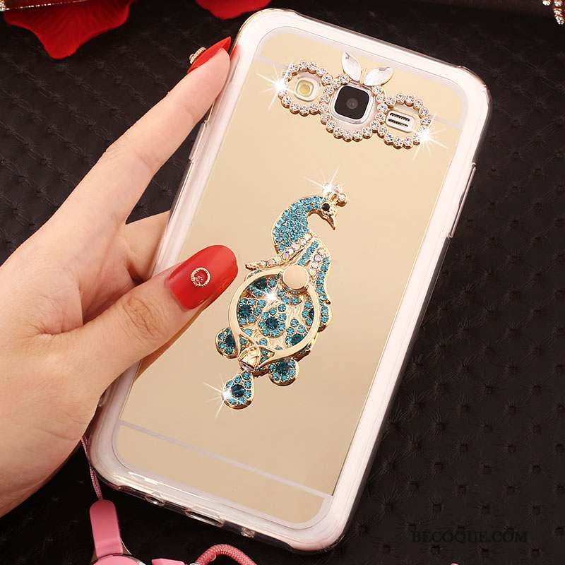 Samsung Galaxy J5 2016 Or Rose Fluide Doux Coque Anneau Étui De Téléphone