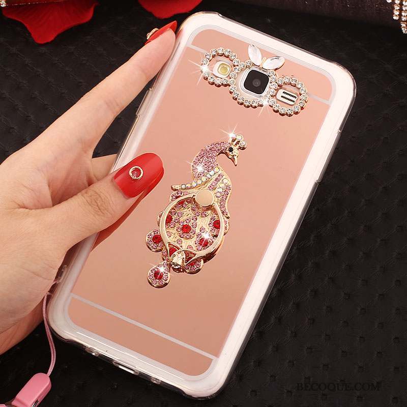 Samsung Galaxy J5 2016 Or Rose Fluide Doux Coque Anneau Étui De Téléphone