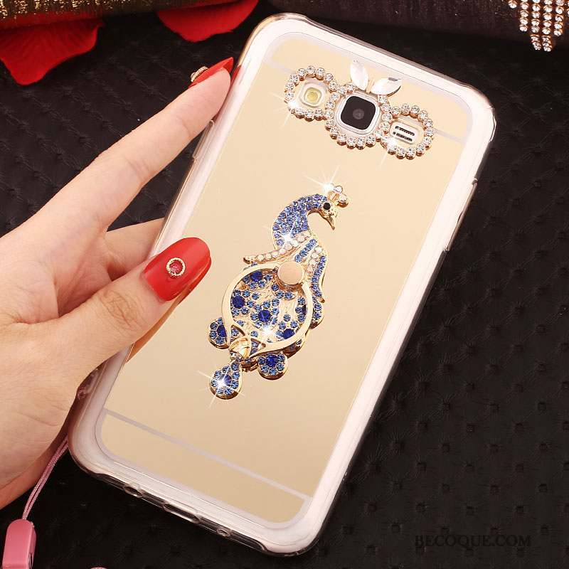 Samsung Galaxy J5 2016 Or Rose Fluide Doux Coque Anneau Étui De Téléphone