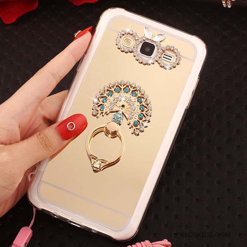 Samsung Galaxy J5 2016 Or Rose Fluide Doux Coque Anneau Étui De Téléphone