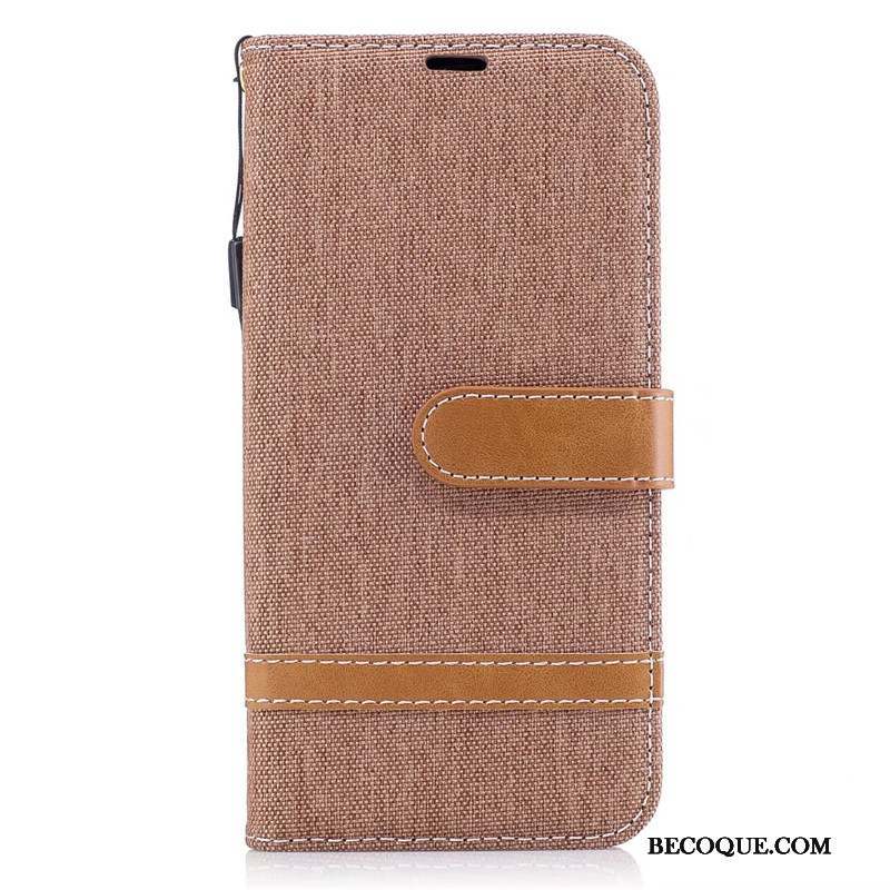 Samsung Galaxy J5 2017 Coque En Denim Portefeuille Étui Paon Étui En Cuir Bleu