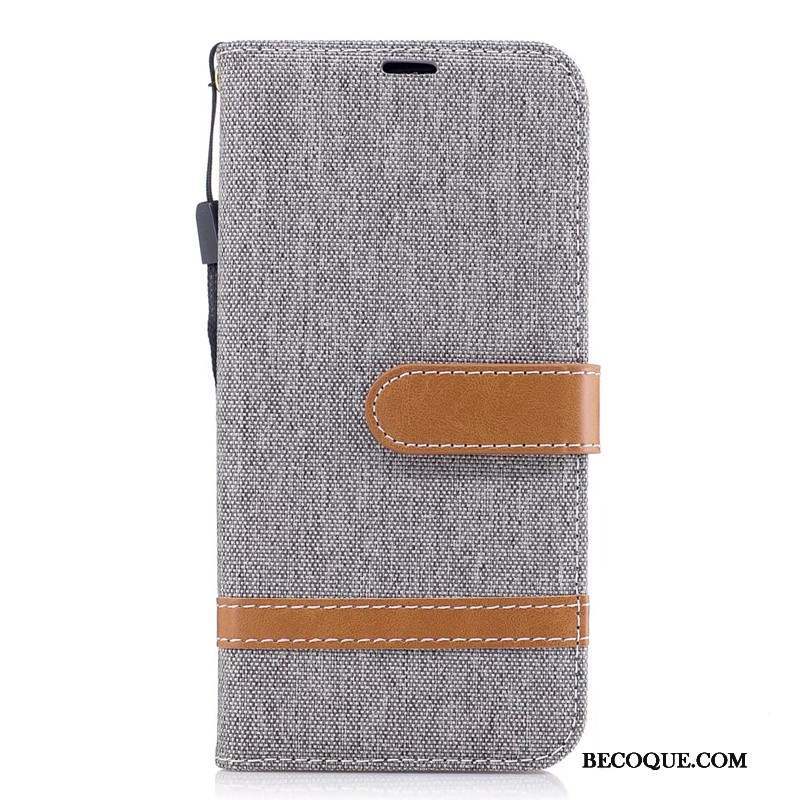 Samsung Galaxy J5 2017 Coque En Denim Portefeuille Étui Paon Étui En Cuir Bleu