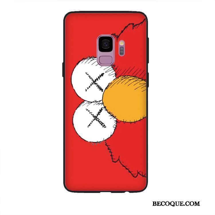 Samsung Galaxy J6 Coque Amoureux Fluide Doux Délavé En Daim Rouge Gaufrage Étui