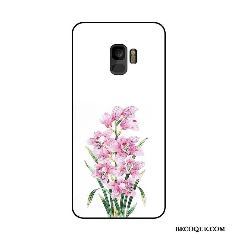 Samsung Galaxy J6 Coque De Téléphone Gaufrage Ornements Suspendus Fleur Couleur Protection