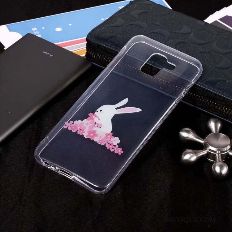 Samsung Galaxy J6 Coque De Téléphone Transparent Sakura Fluide Doux Haute Très Mince