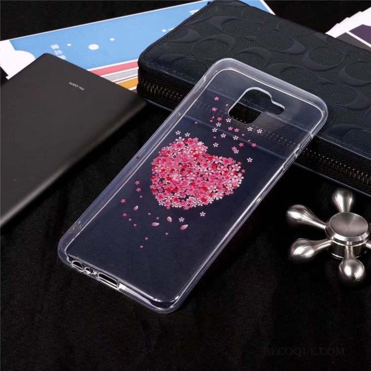 Samsung Galaxy J6 Coque De Téléphone Transparent Sakura Fluide Doux Haute Très Mince