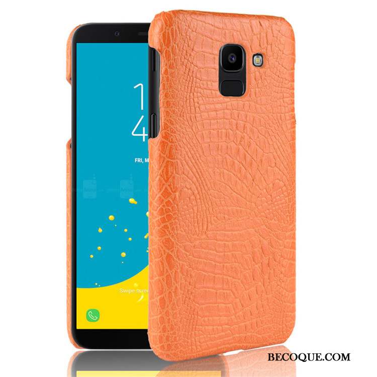 Samsung Galaxy J6 Délavé En Daim Rose Coque De Téléphone Étui Rouge Protection