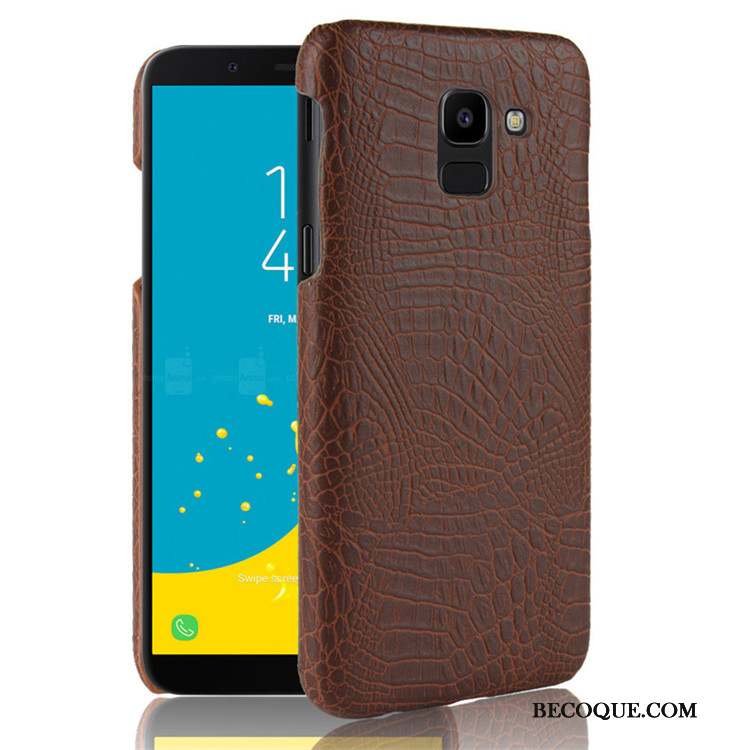 Samsung Galaxy J6 Délavé En Daim Rose Coque De Téléphone Étui Rouge Protection