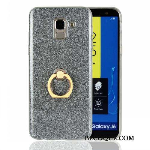Samsung Galaxy J6 Europe Incassable Anneau Coque Téléphone Portable Rose