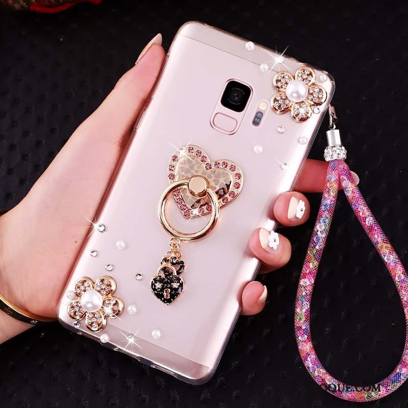 Samsung Galaxy J6 Or Incruster Strass Anneau Protection Étui Coque De Téléphone