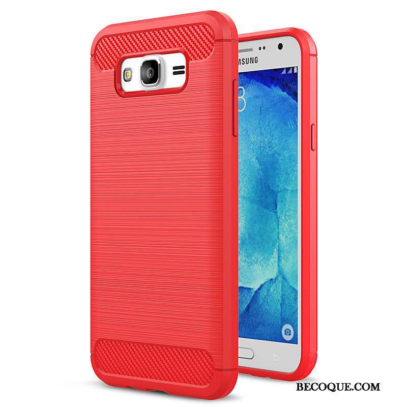 Samsung Galaxy J7 2015 Bleu Coque Protection Étui Fluide Doux Téléphone Portable