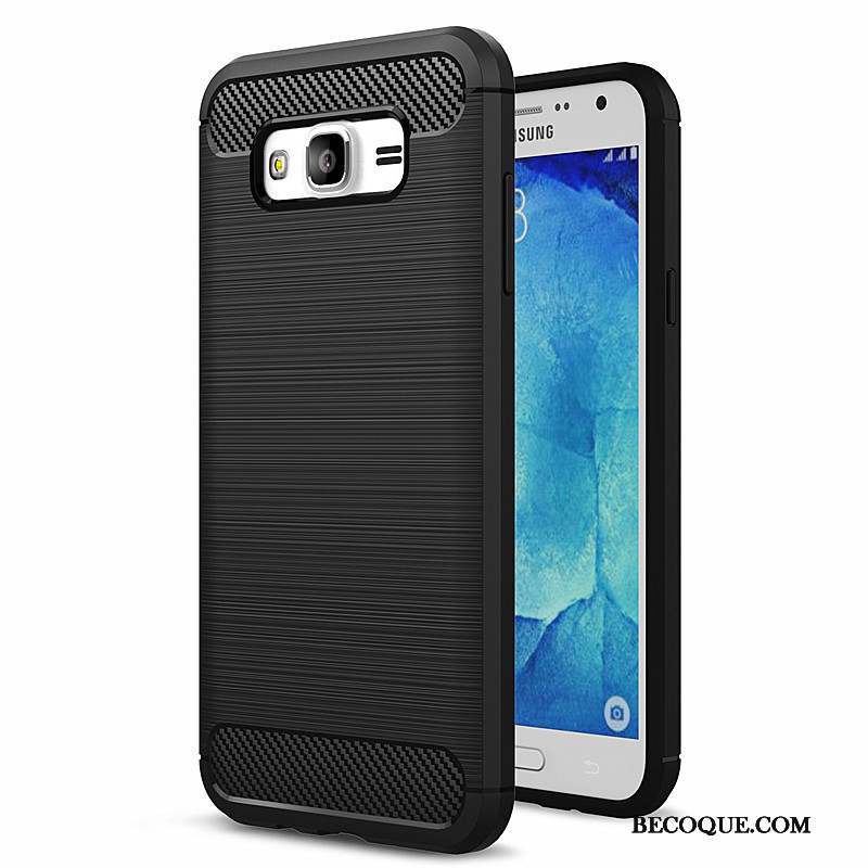 Samsung Galaxy J7 2015 Bleu Coque Protection Étui Fluide Doux Téléphone Portable