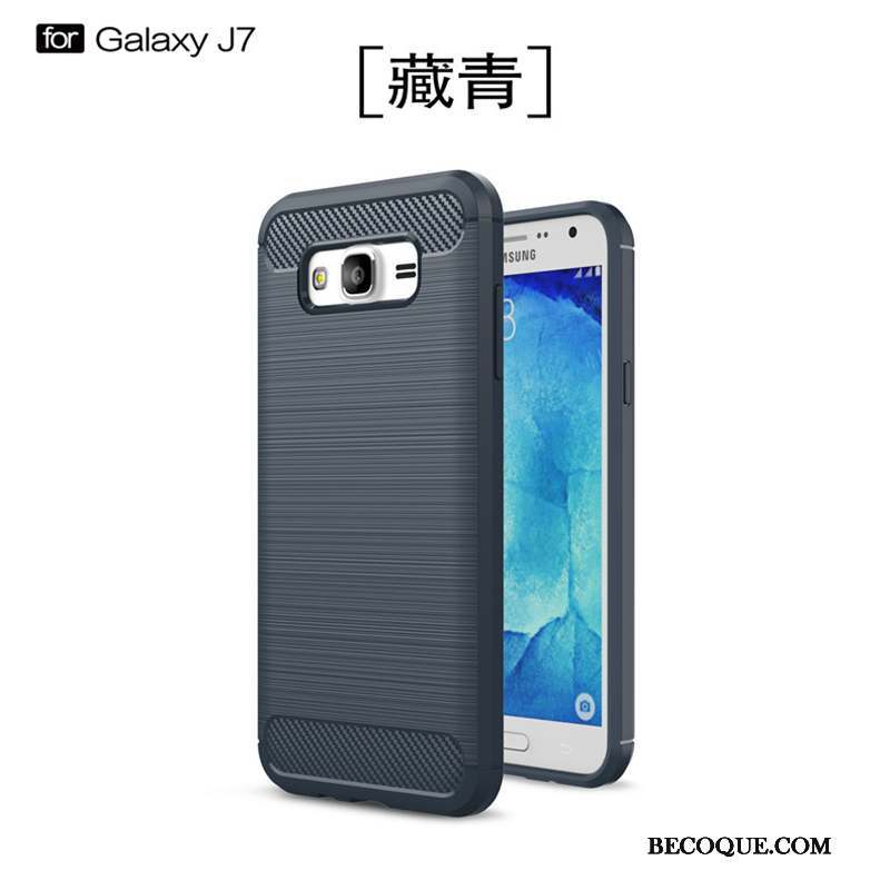 Samsung Galaxy J7 2015 Coque Incassable Fluide Doux Nouveau Protection Vert Tout Compris