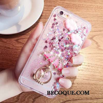 Samsung Galaxy J7 2015 Coque Protection Rose Fluide Doux Strass Étui Quicksand