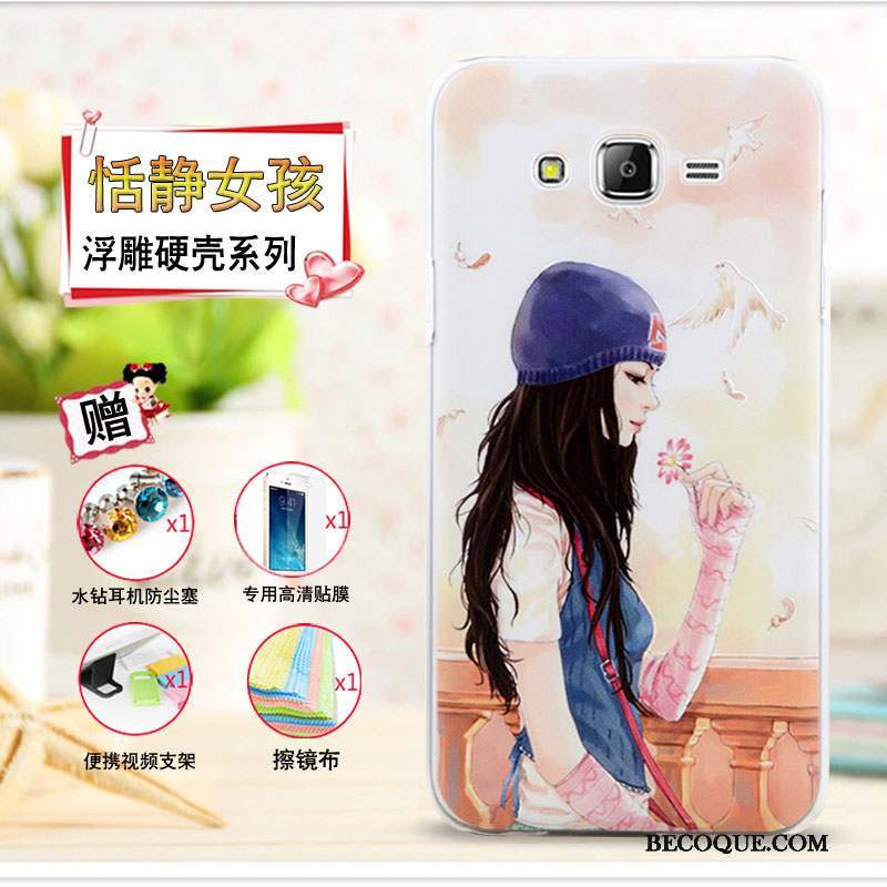 Samsung Galaxy J7 2015 Coque Protection Étui Dessin Animé Multicolore Gaufrage Mince