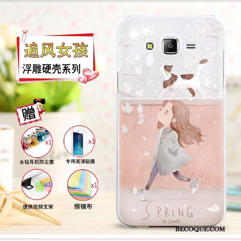 Samsung Galaxy J7 2015 Coque Protection Étui Dessin Animé Multicolore Gaufrage Mince