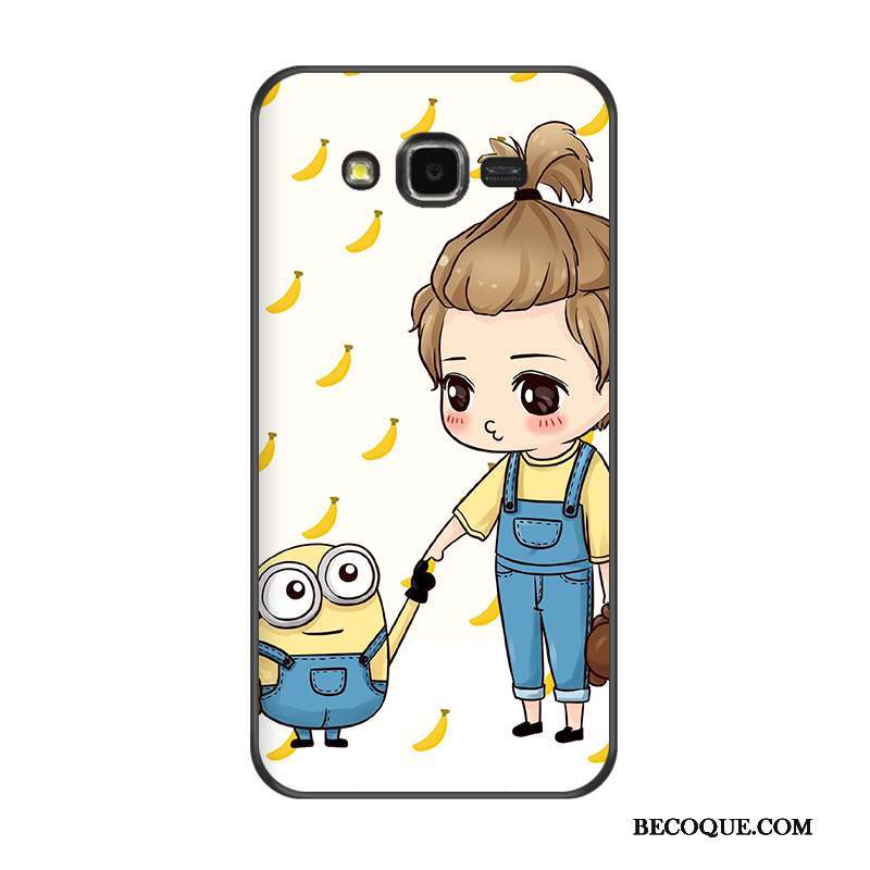 Samsung Galaxy J7 2015 Coque Tendance Bleu Étui Dessin Animé Silicone Fluide Doux