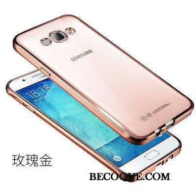 Samsung Galaxy J7 2015 Fluide Doux Résistant Aux Rayures Incassable Coque Or Transparent