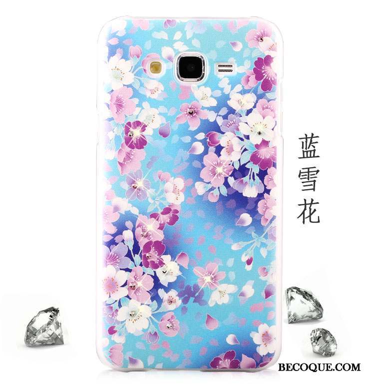 Samsung Galaxy J7 2015 Strass Coque Violet Tendance Peinture De Téléphone