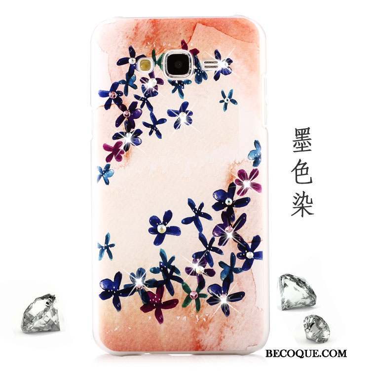 Samsung Galaxy J7 2015 Strass Coque Violet Tendance Peinture De Téléphone