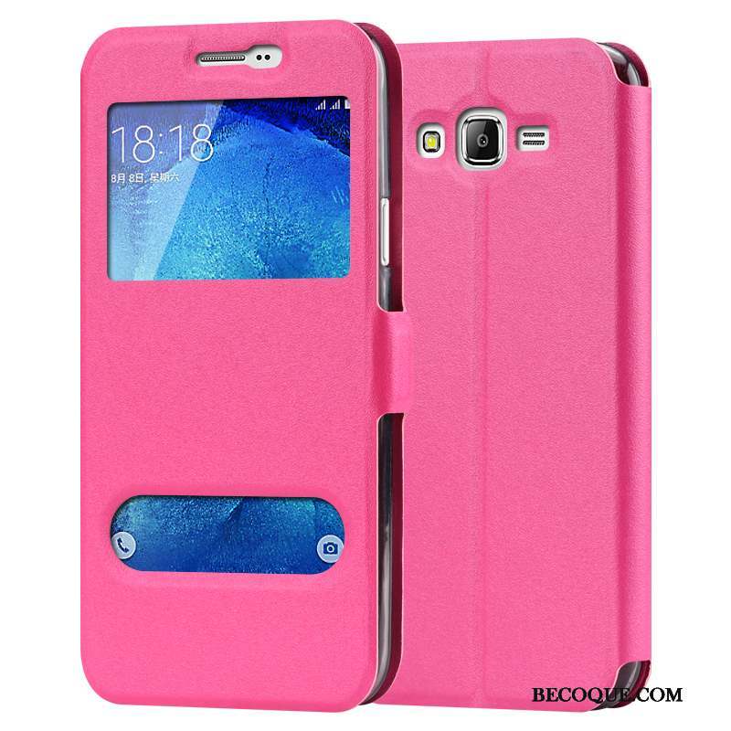 Samsung Galaxy J7 2015 Étui Coque De Téléphone Téléphone Portable Protection Bleu Étui En Cuir