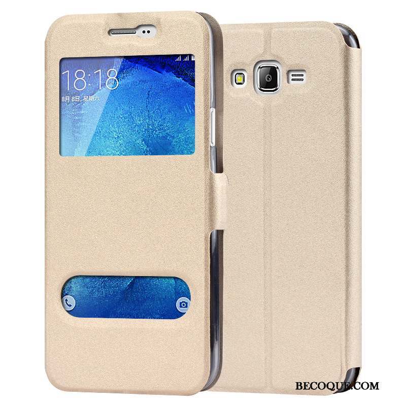 Samsung Galaxy J7 2015 Étui Coque De Téléphone Téléphone Portable Protection Bleu Étui En Cuir