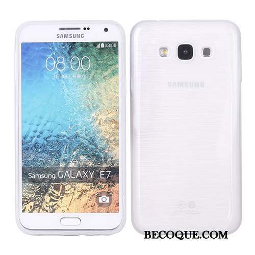 Samsung Galaxy J7 2015 Étui Tout Compris Coque Silicone Rouge Fluide Doux