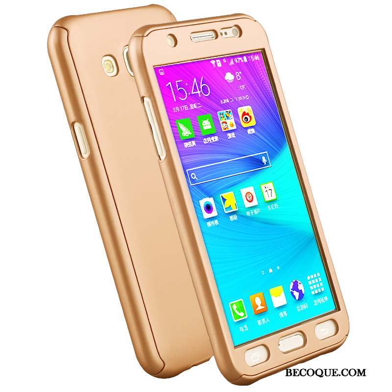 Samsung Galaxy J7 2016 Coque De Téléphone Difficile Incassable Or Rose Protection Étui